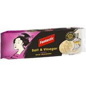 FANTASTIC RICE CRACKERS SALT  VINEGAR 100G X12