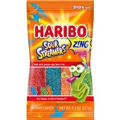HARIBO ZING SOUR STREAMERS 127G X 12