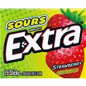 EXTRA SOUR STRAWBERRY 15 STICKS X 10